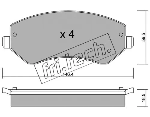 Brake Pad Set, disc brake (540.0)
