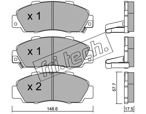 Brake Pad Set, disc brake (307.0)