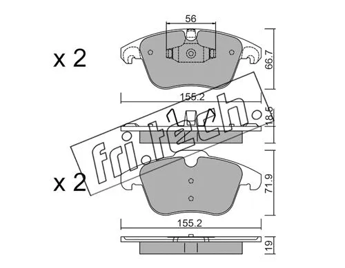 Brake Pad Set, disc brake (691.3)