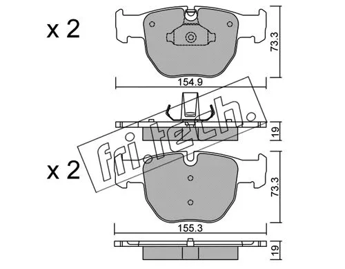 Brake Pad Set, disc brake (614.0)
