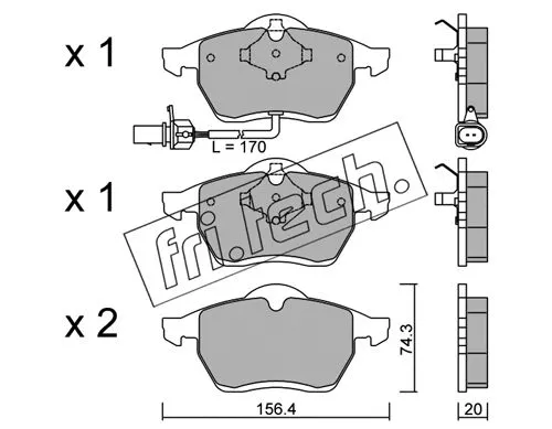 Brake Pad Set, disc brake (288.1)