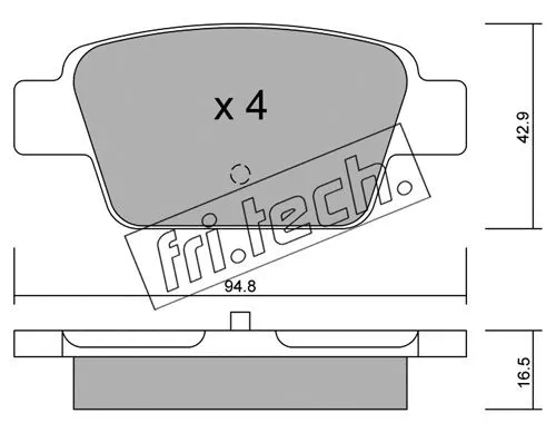 Brake Pad Set, disc brake (332.0)