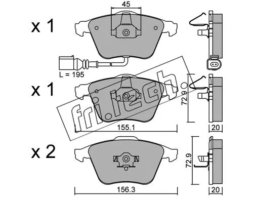 Brake Pad Set, disc brake (565.2)