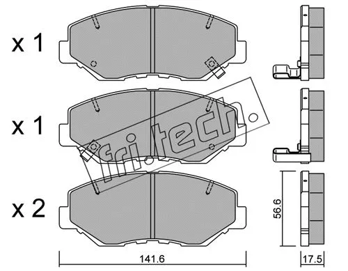 Brake Pad Set, disc brake (622.0)