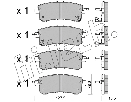 Brake Pad Set, disc brake (1155.0)