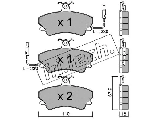 Brake Pad Set, disc brake (071.0)