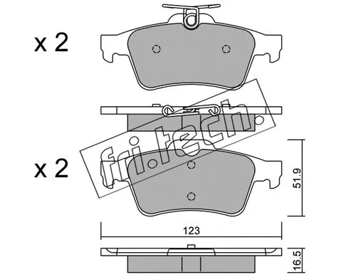 Brake Pad Set, disc brake (346.1)