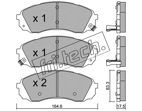 Brake Pad Set, disc brake (801.0)