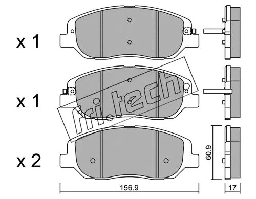 Brake Pad Set, disc brake (1055.0)