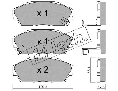 Brake Pad Set, disc brake (174.0)