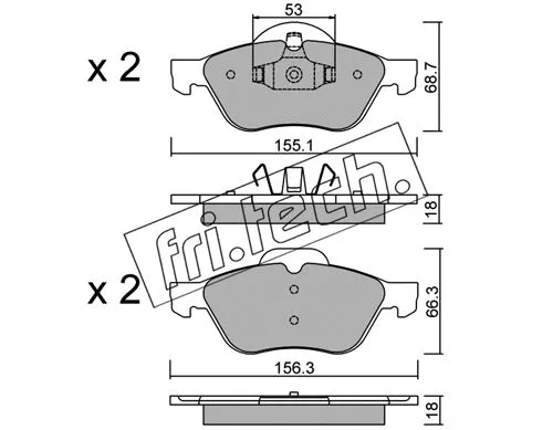 Brake Pad Set, disc brake (344.0)