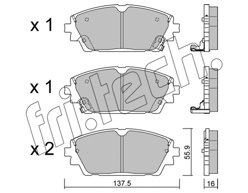 Brake Pad Set, disc brake (1237.0)