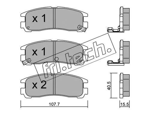 Brake Pad Set, disc brake (413.0)