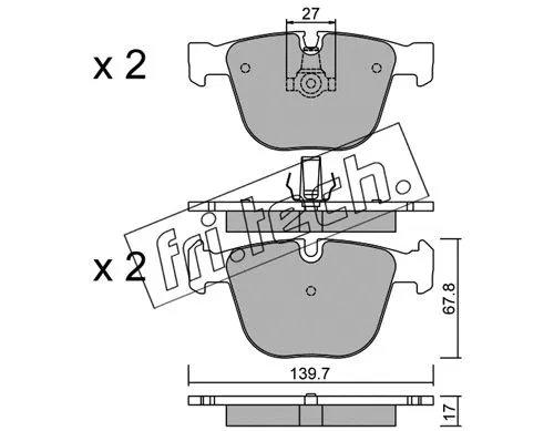 Brake Pad Set, disc brake (789.9)