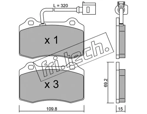 Brake Pad Set, disc brake (260.4)