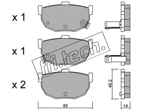 Brake Pad Set, disc brake (371.0)