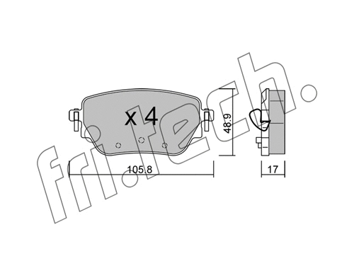 Brake Pad Set, disc brake (1195.0)