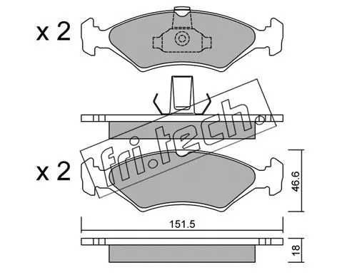Brake Pad Set, disc brake (095.0)
