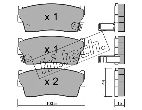 Brake Pad Set, disc brake (118.0)