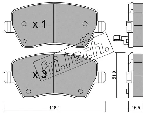Brake Pad Set, disc brake (501.1)