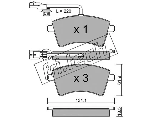 Brake Pad Set, disc brake (828.1)
