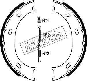 Brake Shoe Set, parking brake (1052.126K)