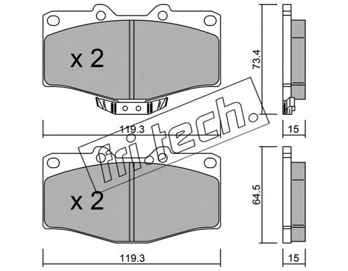 Brake Pad Set, disc brake (251.0)