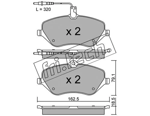 Brake Pad Set, disc brake (617.1)