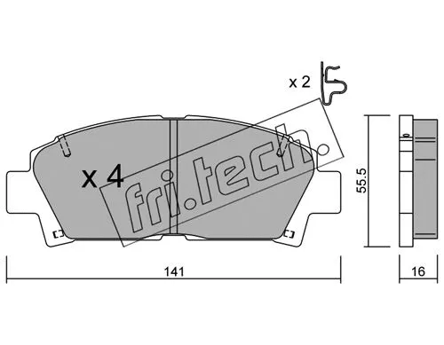 Brake Pad Set, disc brake (169.0)