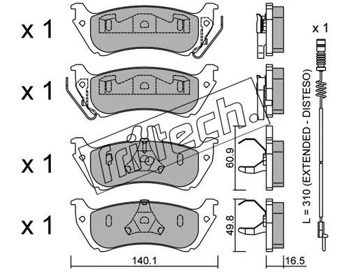 Brake Pad Set, disc brake (586.1W)