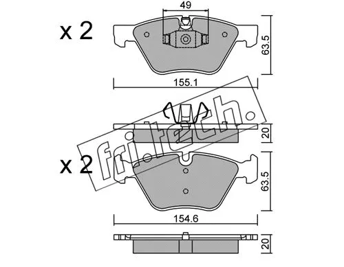 Brake Pad Set, disc brake (573.5)