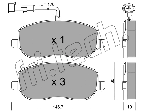 Brake Pad Set, disc brake (546.1)