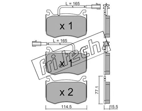 Brake Pad Set, disc brake (1099.0)