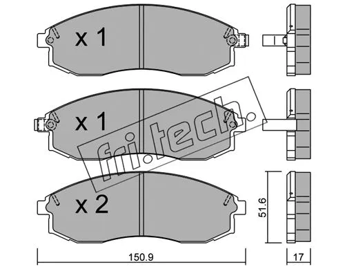 Brake Pad Set, disc brake (315.0)