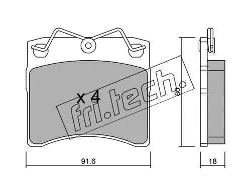 Brake Pad Set, disc brake (166.0)