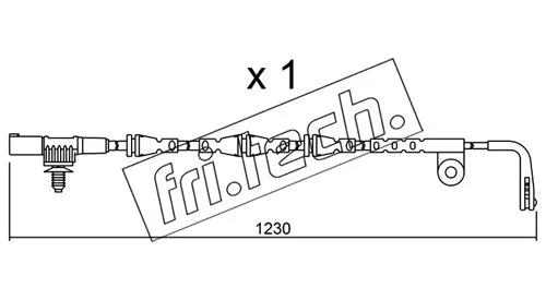Warning Contact, brake pad wear (SU.255)