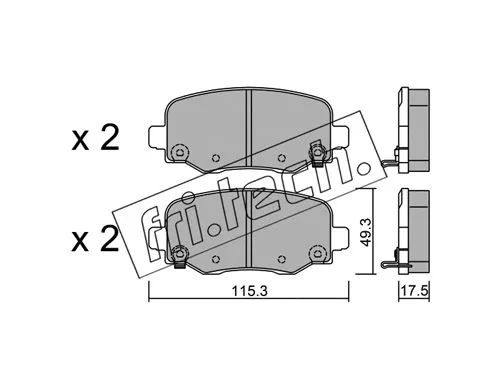 Brake Pad Set, disc brake (1018.0)