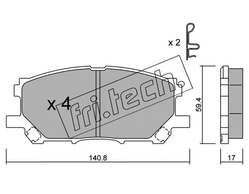 Brake Pad Set, disc brake (634.0)