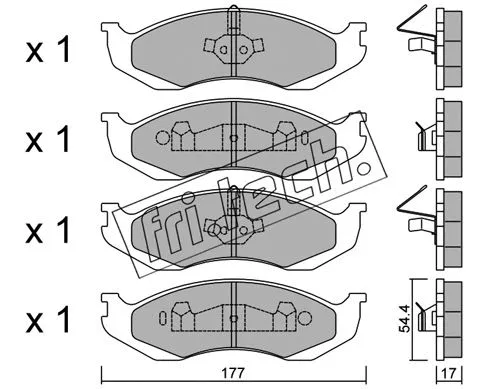 Brake Pad Set, disc brake (227.0)