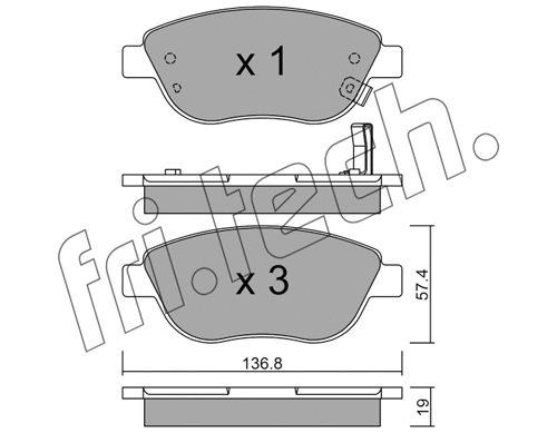 Brake Pad Set, disc brake (331.2)