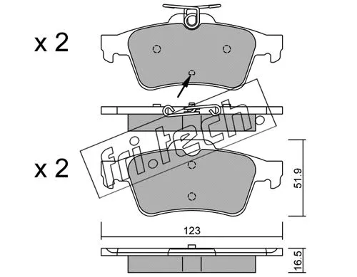 Brake Pad Set, disc brake (346.2)