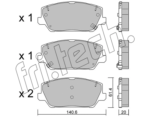 Brake Pad Set, disc brake (1241.0)