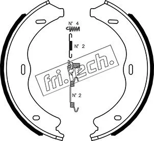 Brake Shoe Set, parking brake (1052.138K)