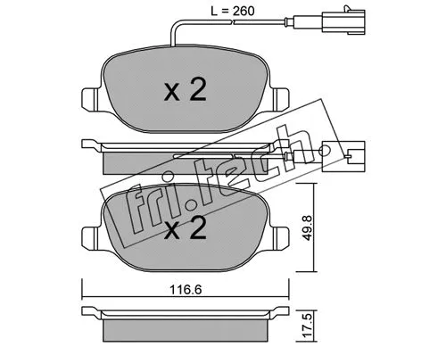 Brake Pad Set, disc brake (720.2)