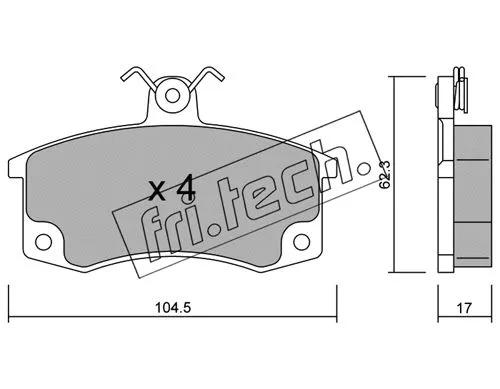 Brake Pad Set, disc brake (064.0)