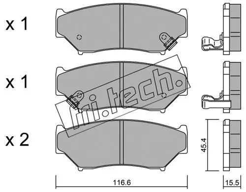 Brake Pad Set, disc brake (138.0)