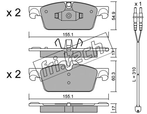 Brake Pad Set, disc brake (934.0W)