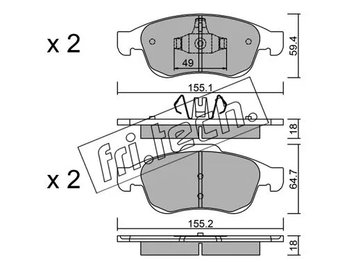 Brake Pad Set, disc brake (833.0)