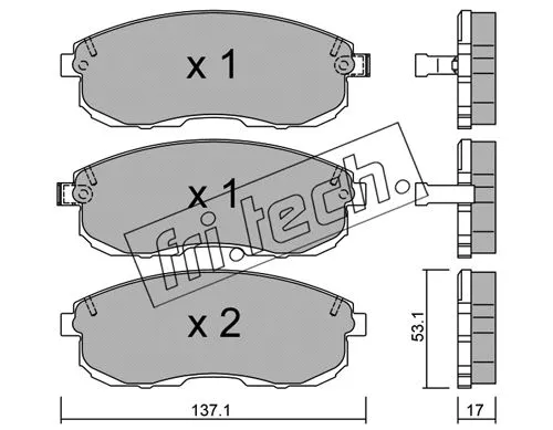 Brake Pad Set, disc brake (419.0)