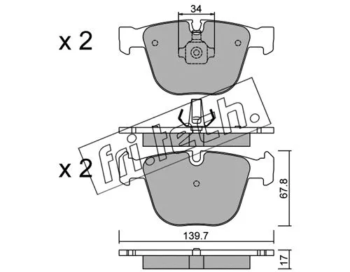 Brake Pad Set, disc brake (789.0)